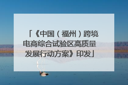 《中国（福州）跨境电商综合试验区高质量发展行动方案》印发