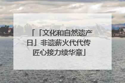「文化和自然遗产日」非遗薪火代代传 匠心接力续华章