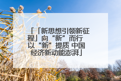 「新思想引领新征程」向“新”而行 以“新”提质 中国经济新动能澎湃