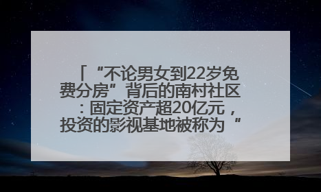 “不论男女到22岁免费分房”背后的南村社区：固定资产超20亿元，投资的影视基地被称为“山村好莱坞”