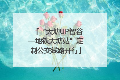 “大塘UP智谷—地铁大塘站”定制公交线路开行