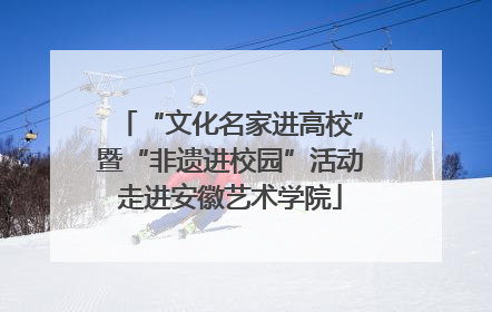 “文化名家进高校”暨“非遗进校园”活动走进安徽艺术学院