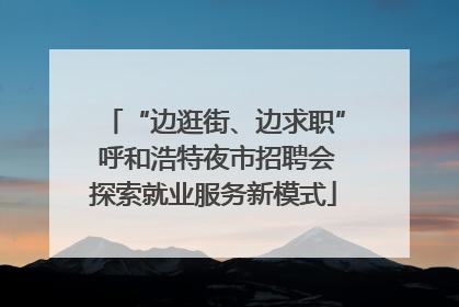 “边逛街、边求职” 呼和浩特夜市招聘会探索就业服务新模式