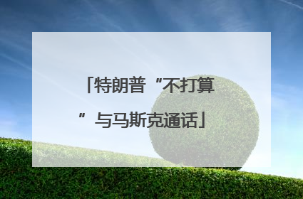 特朗普“不打算”与马斯克通话