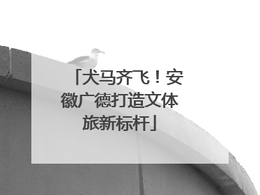 犬马齐飞！安徽广德打造文体旅新标杆