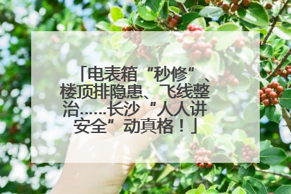 电表箱“秒修”、楼顶排隐患、飞线整治……长沙“人人讲安全”动真格！
