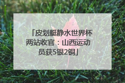 皮划艇静水世界杯两站收官：山西运动员获5银2铜