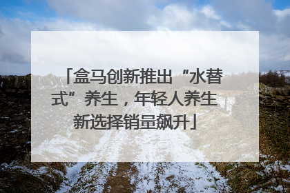 盒马创新推出“水替式”养生，年轻人养生新选择销量飙升