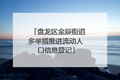 盘龙区金辰街道多举措推进流动人口信息登记
