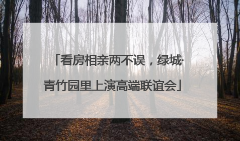 看房相亲两不误，绿城·青竹园里上演高端联谊会