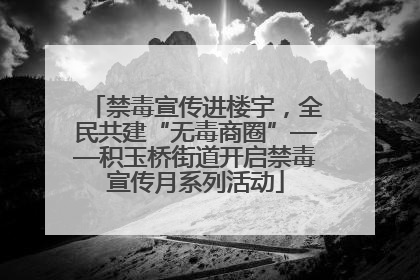 禁毒宣传进楼宇，全民共建“无毒商圈”——积玉桥街道开启禁毒宣传月系列活动