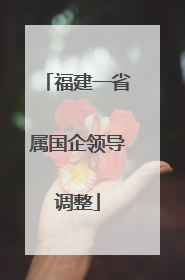 福建一省属国企领导调整