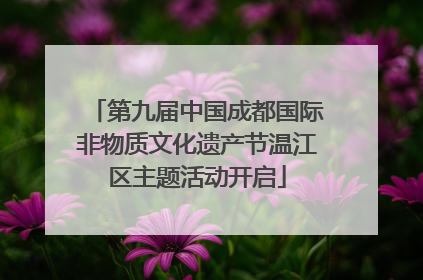 第九届中国成都国际非物质文化遗产节温江区主题活动开启