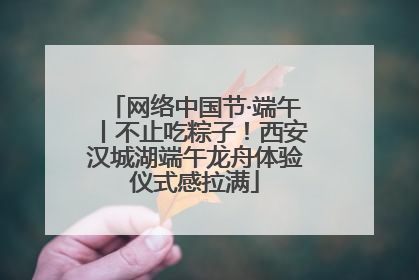 网络中国节·端午丨不止吃粽子！西安汉城湖端午龙舟体验仪式感拉满