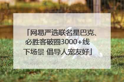 网易严选联名星巴克、必胜客破圈3000+线下场景 倡导人宠友好