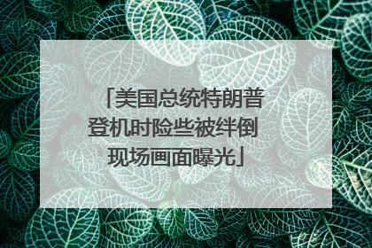 美国总统特朗普登机时险些被绊倒 现场画面曝光