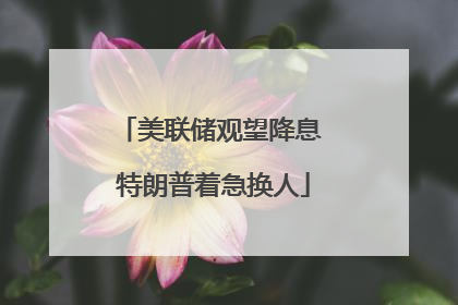 美联储观望降息 特朗普着急换人