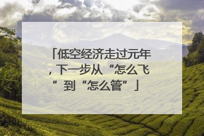 低空经济走过元年，下一步从“怎么飞”到“怎么管”