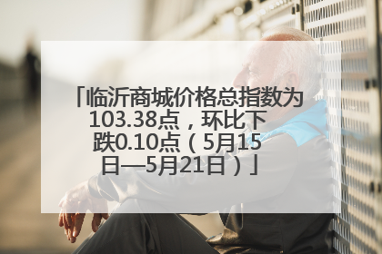 临沂商城价格总指数为103.38点，环比下跌0.10点（5月15日—5月21日）