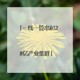 一线一管串起28亿产业集群