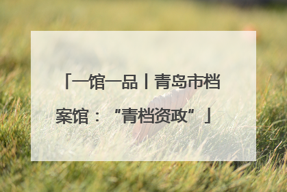 一馆一品丨青岛市档案馆：“青档资政”
