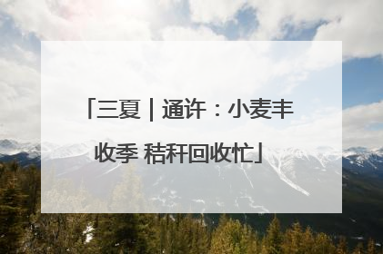 三夏｜通许：小麦丰收季 秸秆回收忙