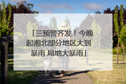 三预警齐发！今晚起湘北部分地区大到暴雨 局地大暴雨