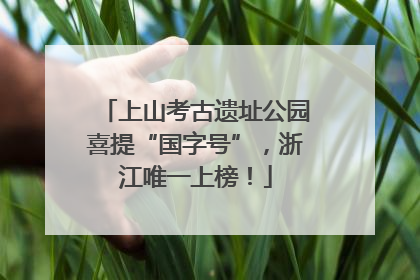 上山考古遗址公园喜提“国字号”，浙江唯一上榜！