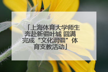上海体育大学师生奔赴新疆叶城 圆满完成“文化润疆”体育支教活动