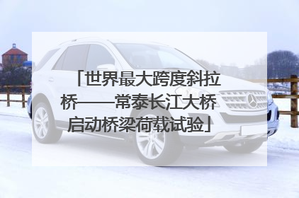 世界最大跨度斜拉桥——常泰长江大桥启动桥梁荷载试验