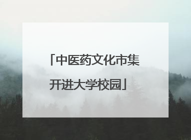 中医药文化市集开进大学校园