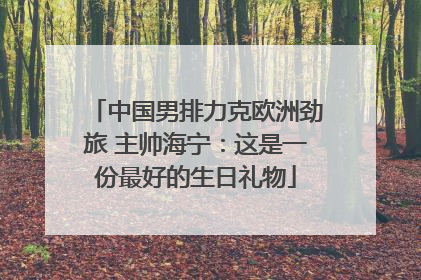 中国男排力克欧洲劲旅 主帅海宁：这是一份最好的生日礼物