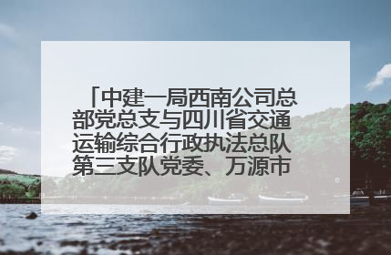 中建一局西南公司总部党总支与四川省交通运输综合行政执法总队第三支队党委、万源市草坝镇莲花院村党支部开展党建联建