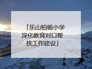乐山柏杨小学深化教育对口帮扶工作建设