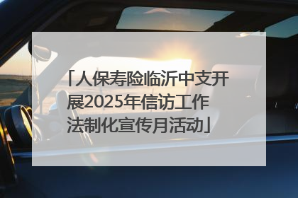 人保寿险临沂中支开展2025年信访工作法制化宣传月活动