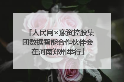 人民网×豫资控股集团数据智能合作伙伴会在河南郑州举行
