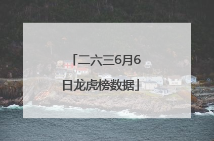 二六三6月6日龙虎榜数据