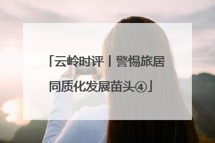 云岭时评丨警惕旅居同质化发展苗头④