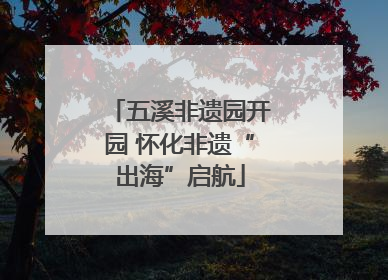 五溪非遗园开园 怀化非遗“出海”启航
