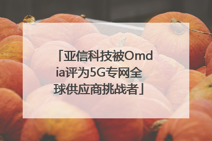 亚信科技被Omdia评为5G专网全球供应商挑战者