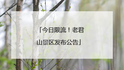 今日限流！老君山景区发布公告