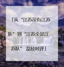 从“江苏没有江苏队”到“江苏全是江苏队” 荔枝时评