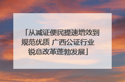从减证便民提速增效到规范优质 广西公证行业锐意改革蓬勃发展