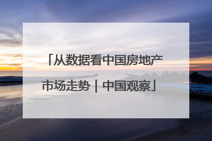 从数据看中国房地产市场走势｜中国观察