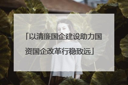 以清廉国企建设助力国资国企改革行稳致远