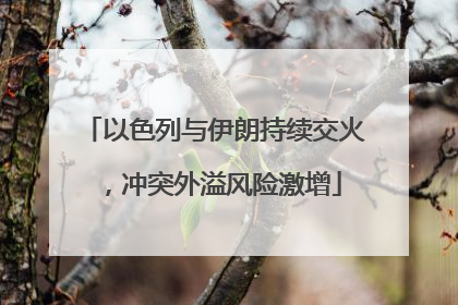 以色列与伊朗持续交火，冲突外溢风险激增