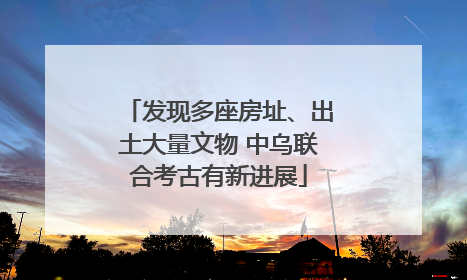 发现多座房址、出土大量文物 中乌联合考古有新进展