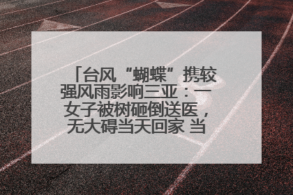 台风“蝴蝶”携较强风雨影响三亚：一女子被树砸倒送医，无大碍当天回家 当地已紧急清障