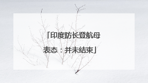 印度防长登航母表态：并未结束