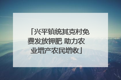 兴平镇统其克村免费发放钾肥 助力农业增产农民增收